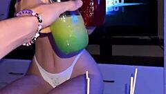 Cute teen 18+ sucks photographer's cock backstage after shoot