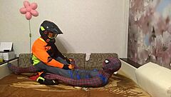 Gay Spiderman Hooks Up with Motocross Rider!