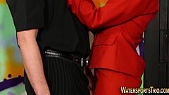 Spunked ho gargles urine