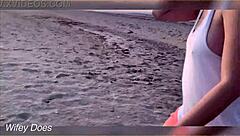 I love flashing my big tits at sunset