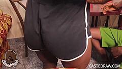 Ebony hotties compete for the best oral skills