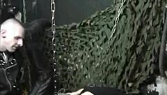 Group of punks in a sleazy darkroom