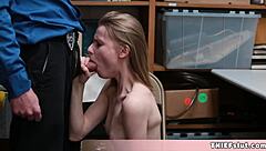 Catarina's shopping trip turns into a rough sex encounter after getting caught shoplifting