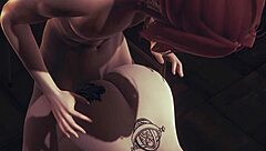 Futanari hermi gets blowjob in hentai university.