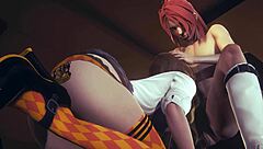 Futanari hermi gets blowjob in hentai university.