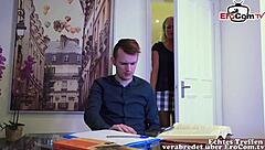 Oh, that blonde secretary's huge tits are incredible!