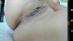 Look at this beautiful girl's perfect body and big tits on webcam