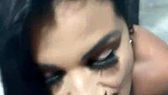 Strip Tease Ends With Cumshot In Eyes