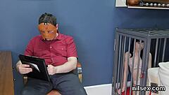 Frisky kitten endures painful anal therapy in asylum