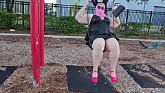 Stranger Fingers My Open Legs in Car Until I Piss Outdoors as Thick Hijab Muslim MILF