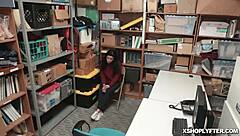 I watch LP officer feed Monica Saige his big cock at work