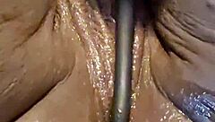 ebony babe says, 'i'm gonna please my big ass with toys'