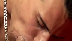 Hot twinks have fun kissing and playing on the couch