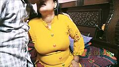A small-sized man fulfills his desire for a plump blonde by penetrating her deeply