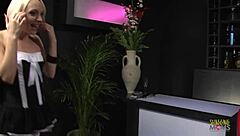 Two guys fill a blonde milf with sperm after hardcore threesome fuck 😏