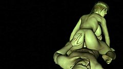 Sexy Girl Rides Guy In 3D Cartoon Animation