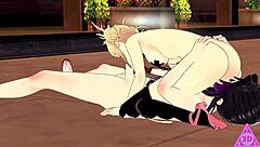 toga shinobu futanari sucks big cock in hentai halloween. blowjob, tits, big ass, monster dick.