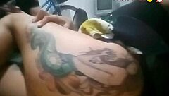 Amateur Gay Masturbates to the Last Tattoo Before Christmas