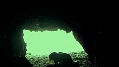 Couple hides in beach cave