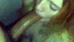 Amateur deepthroats big black cock in handcuffs and swallows after backshots