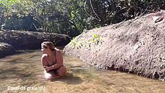 I was bathing in the river when the farmhand caught me