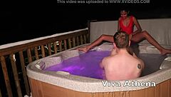 Want to see a slutty teen suck in the hot tub?