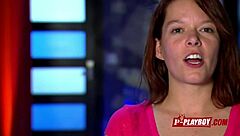 These horny amateur couples are foreplaying in a swingers orgy on TV