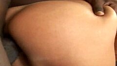 Tan Latina Milf Receives Handjob and Blowjob from Big Black Cock