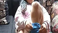 masturbating with exquisite moans from chilean brunette prostitute