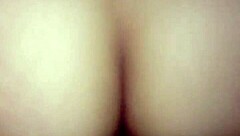 Amateur wife rides big black cock in doggystyle interracial scene.