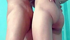 cute asian couple at home, awesome perfect beautiful body