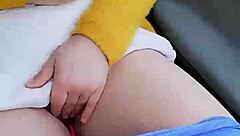 Fat BBW Voyeur Masturbates In Car With Intense Strokes