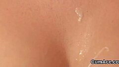 wacky honey gets funny load on face gulping all the stuff