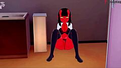 meru succubus fucks while friend watches 😈