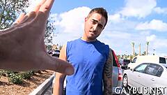 Gay Stud Sucks Cock with Passion