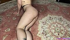 Girl in Red Dress Masturbates Pussy Sensually After Wild Party Night