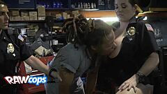 Rasta Mechanic Tunes Up Some Female Cops With Tits