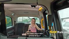 cute influencer fucks in taxi for fans