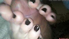 my couple does footjob on webcam