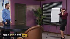 Monique Alexander with big tits gets controlled at work by Charles Dera