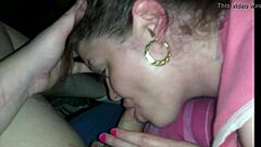 russian couple playing dirty with blowjob and pussy