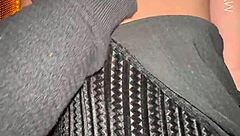 Petite teen fucks doggystyle on stairs after first date dinner