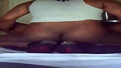 Descriptive girlfriend rides black cock passionately