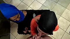 Interracial group in hijabs with close-ups