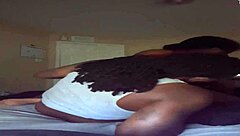 Descriptive girlfriend rides black cock passionately