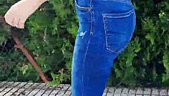 Sexiest Walking Ever On Street Braless