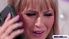 teen lies and ends up getting rubbed and licked by stepmom