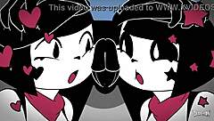 Cartoon porn with anal sex and deepthroat in 2D animation