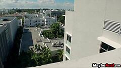 Amateur brunette experiences intense first anal adventure