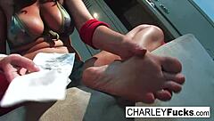 Charley chase shows off her foot fetish in lucha libre